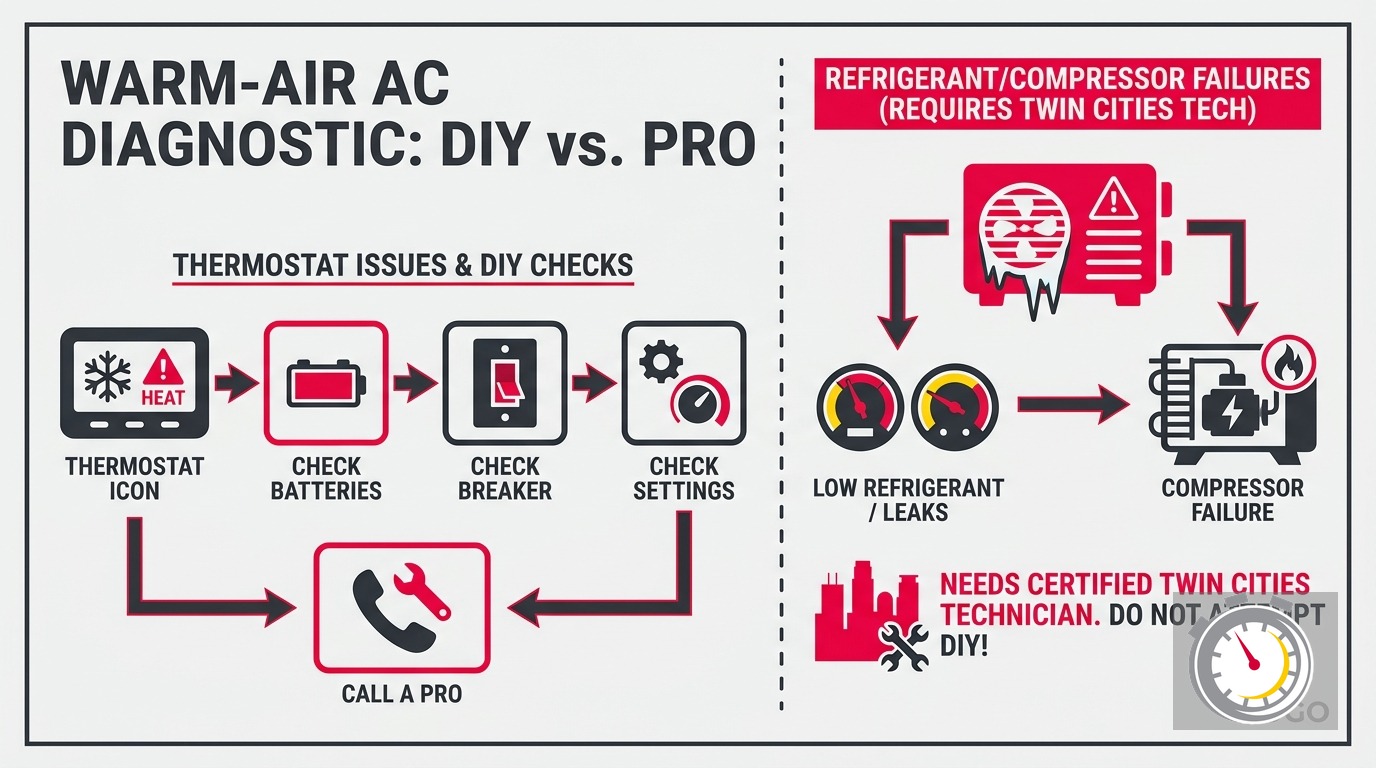 AC Not Blowing Cold Air? A Twin Cities Diagnostic Guide