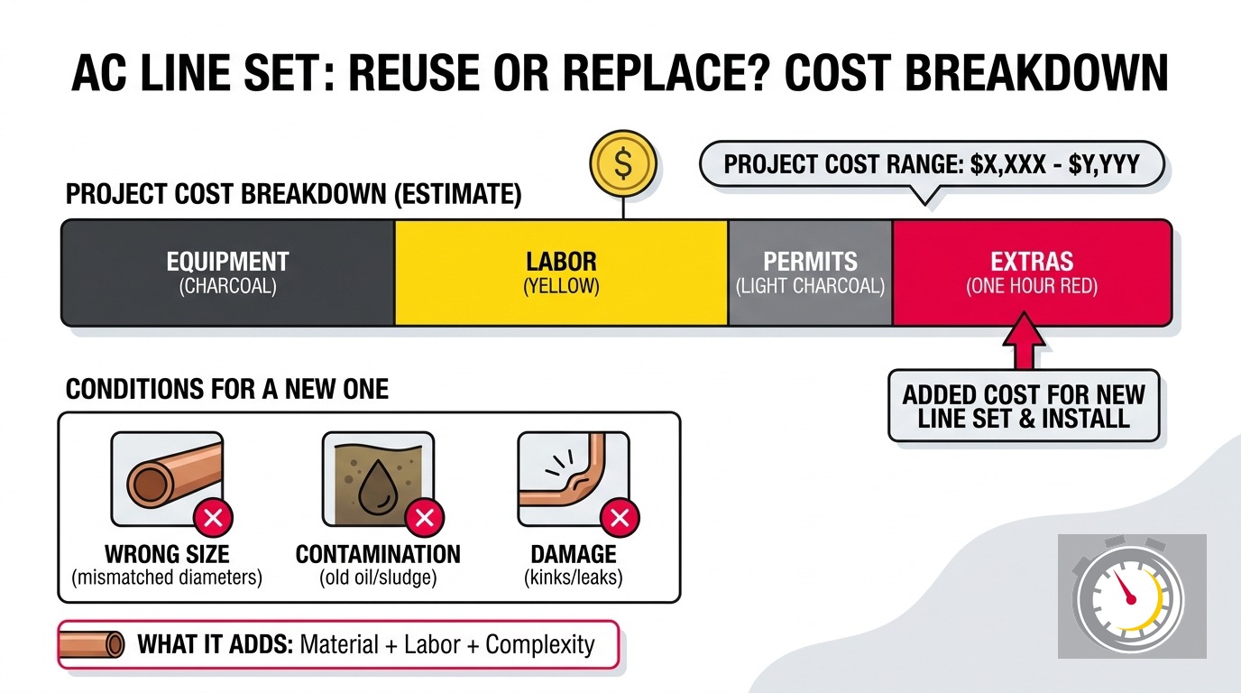 AC Line Set Replacement Cost: When to Reuse or Replace
