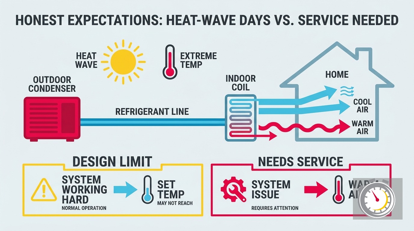 AC Can't Keep Up on 95-Degree Days: Normal or a Problem?