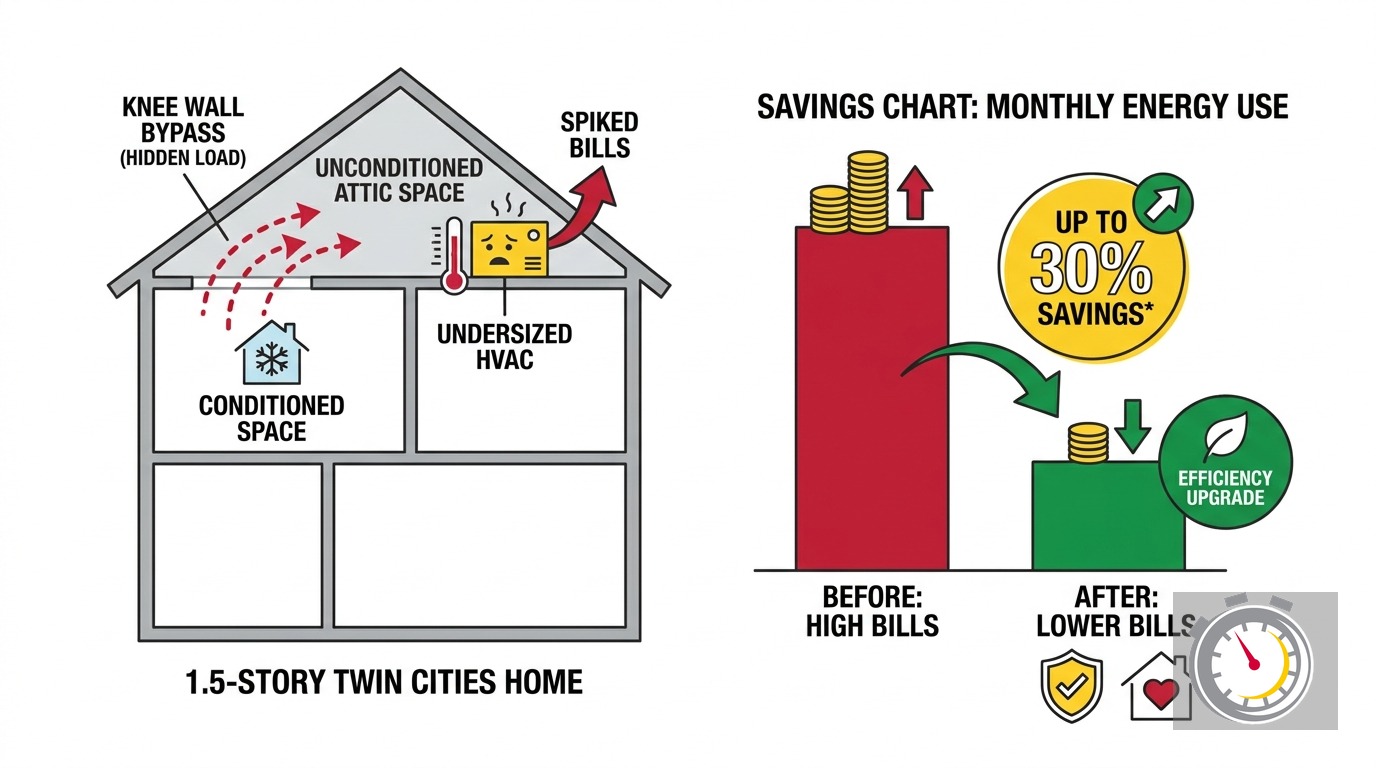 Attic Knee Wall Heat Loss and Your Minnesota Heating Bills