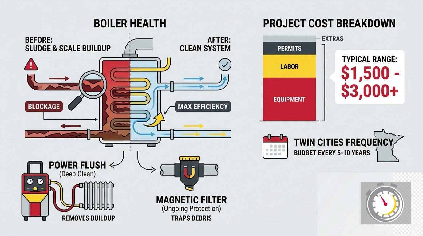 Boiler Power Flush Minnesota: When to Flush, What It Costs
