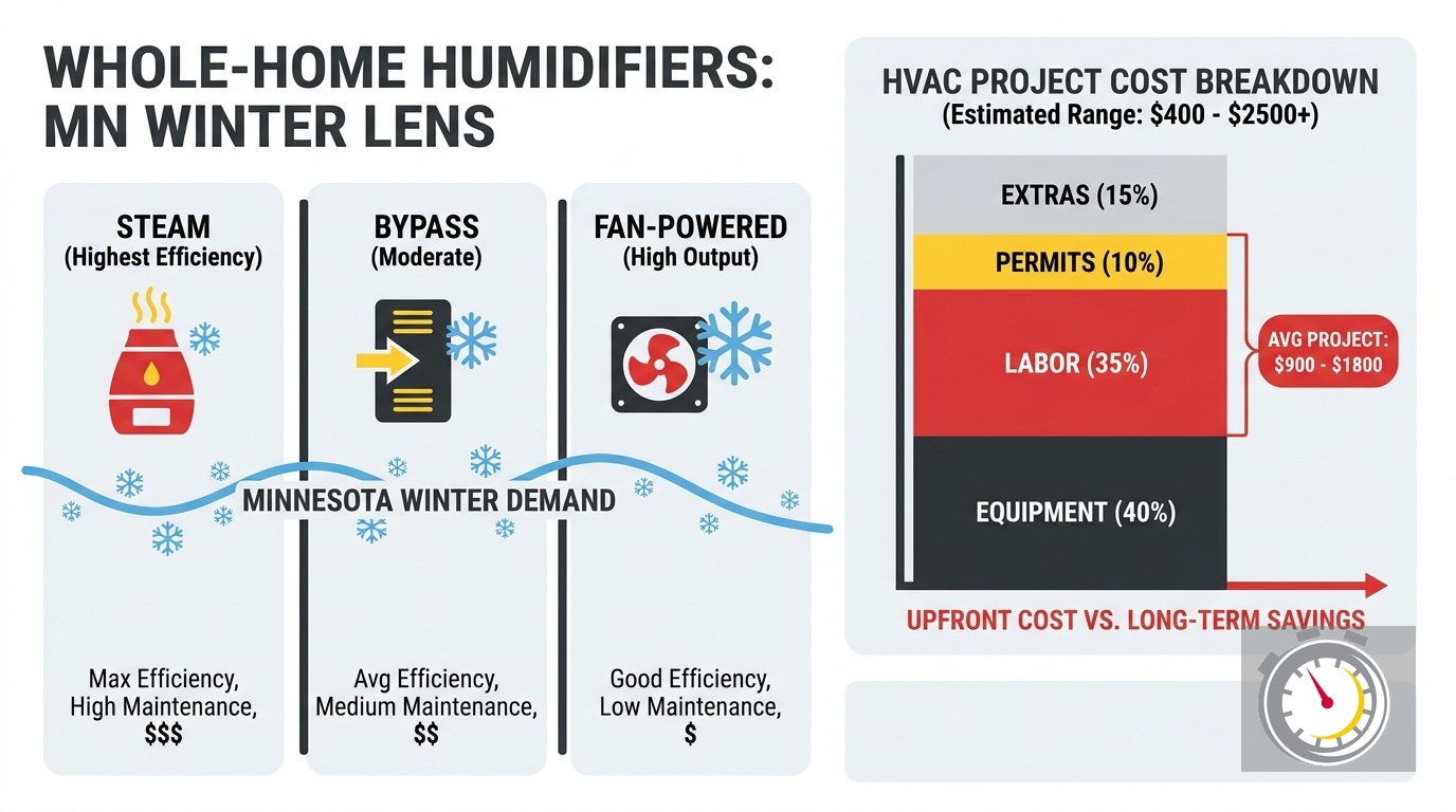 Bypass Humidifier vs Steam Humidifier: Minnesota Winter Guide