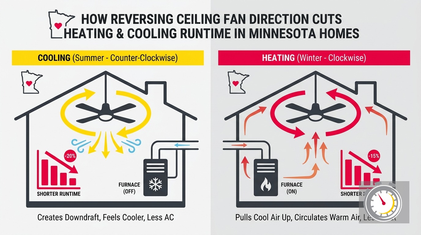 Ceiling Fan Direction Summer Winter: Minnesota HVAC Guide