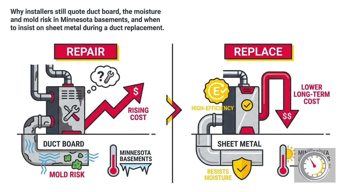 Fiberglass Duct Board vs Metal Ductwork: A Minnesota Guide