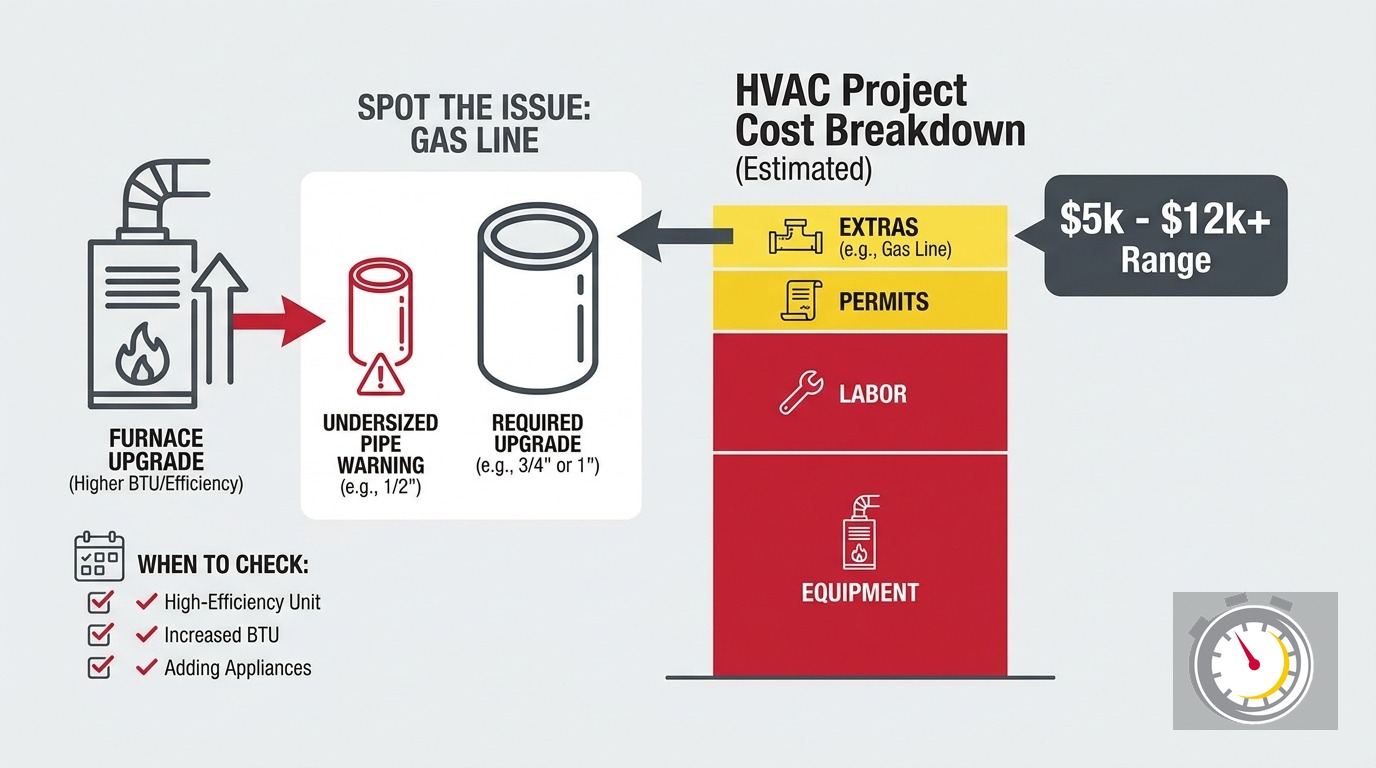 Gas Line Size for a New Furnace in Minnesota: Cost and Code