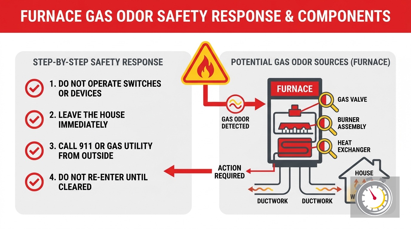 Smell Gas Near Your Furnace? What to Do Right Now