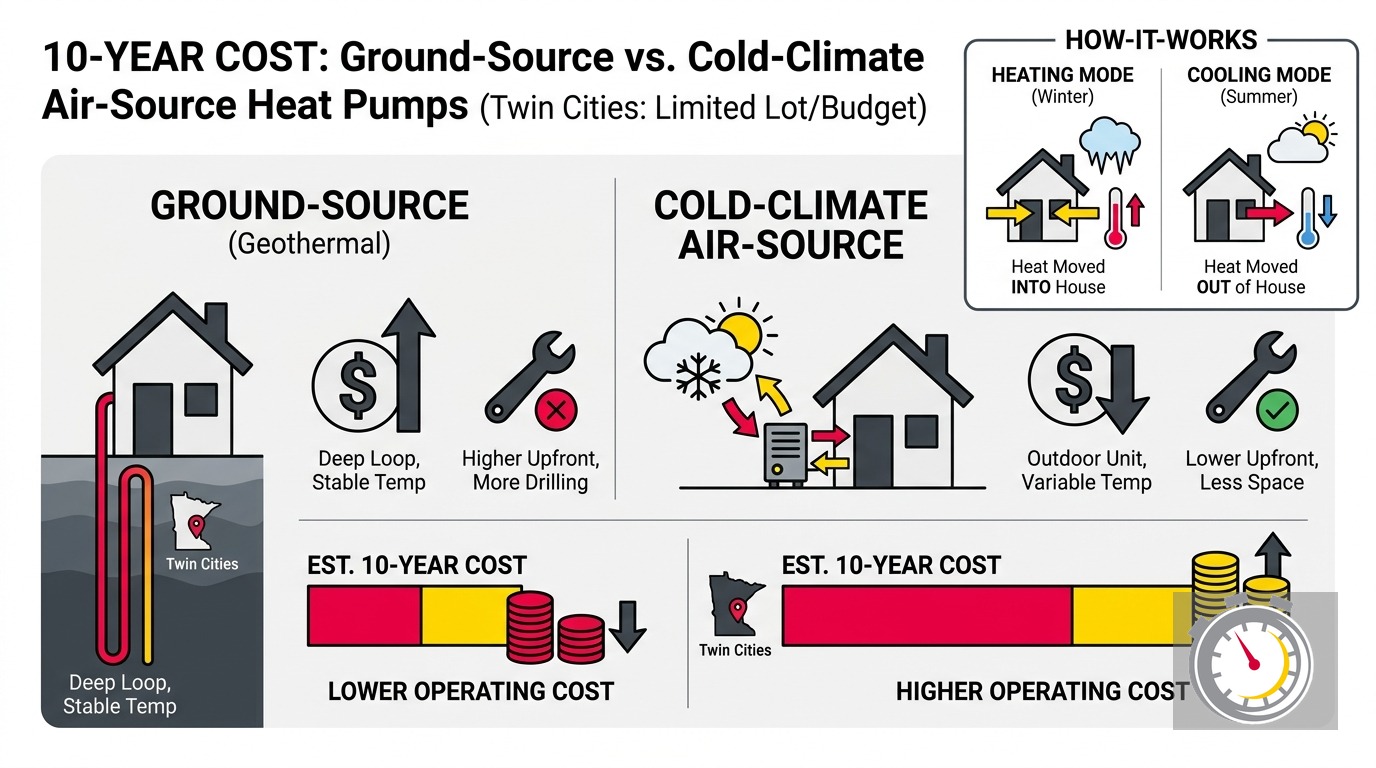 Geothermal vs Air Source Heat Pump Minnesota: 10-Year Cost