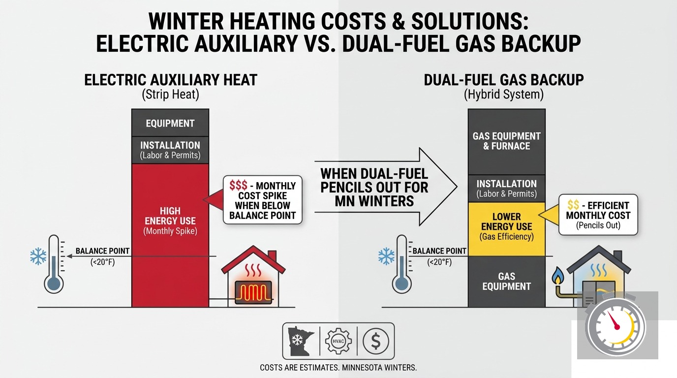 Heat Pump Aux Heat Strips Cost Minnesota: Monthly Math