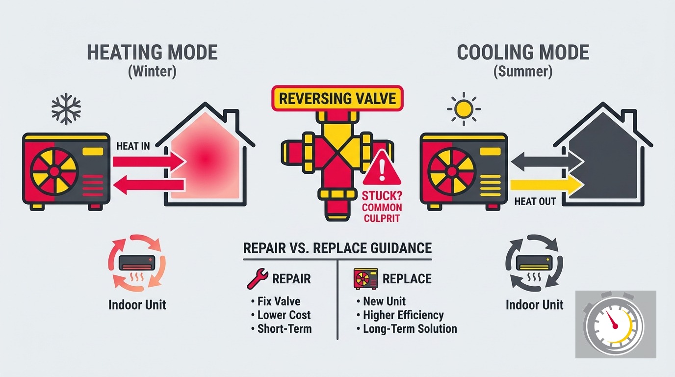 Heat Pump Reversing Valve Failure Symptoms Explained