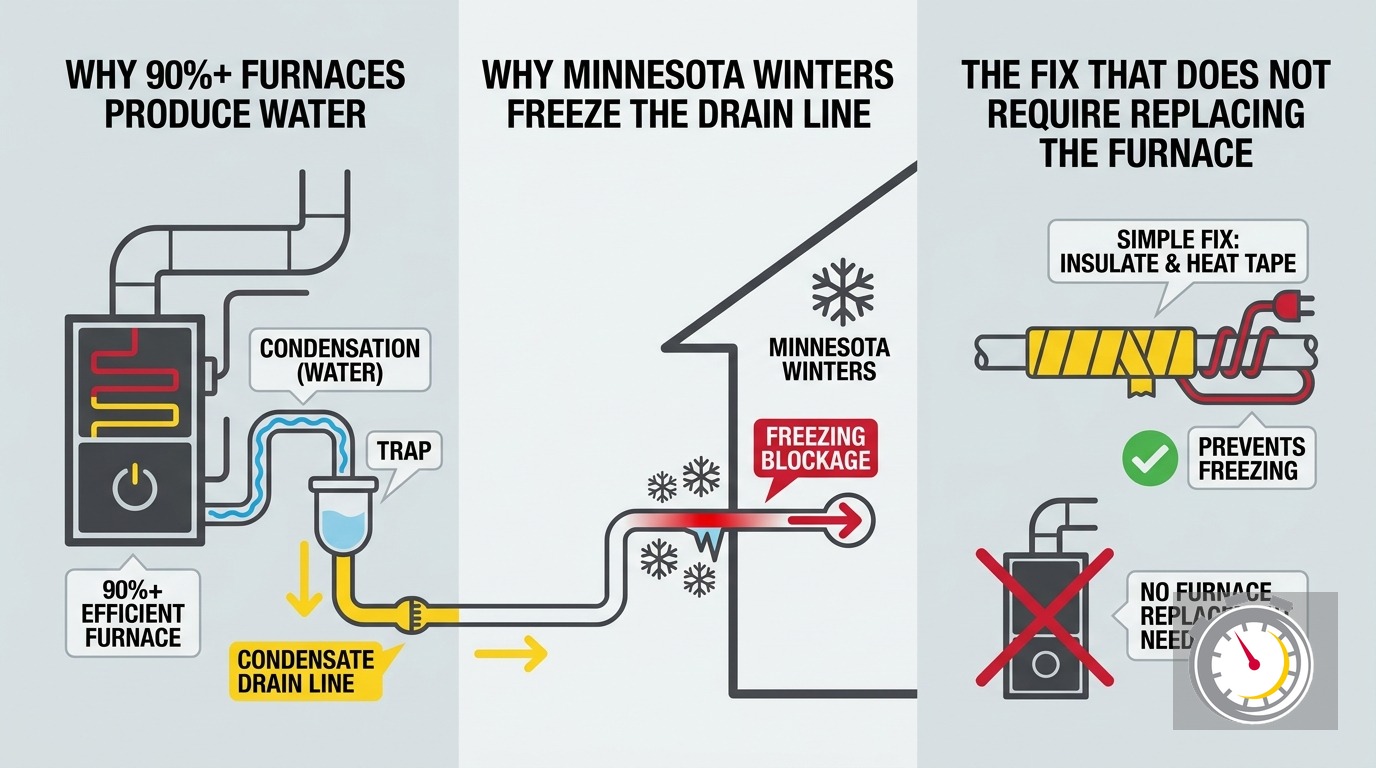 High Efficiency Furnace Condensate Drain Frozen: The Fix