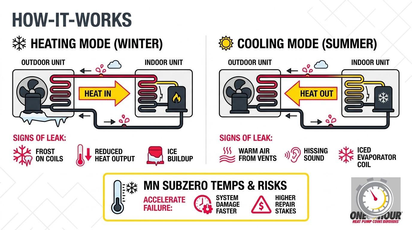 Heat Pump Low Refrigerant Symptoms: A Minnesota Winter Guide