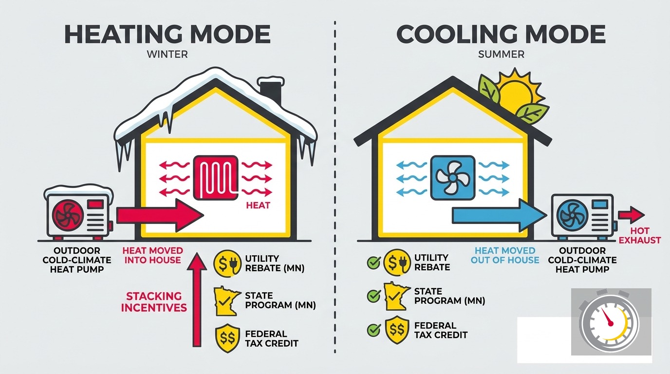 Minnesota Heat Pump Rebates: Stack Utility and City Programs