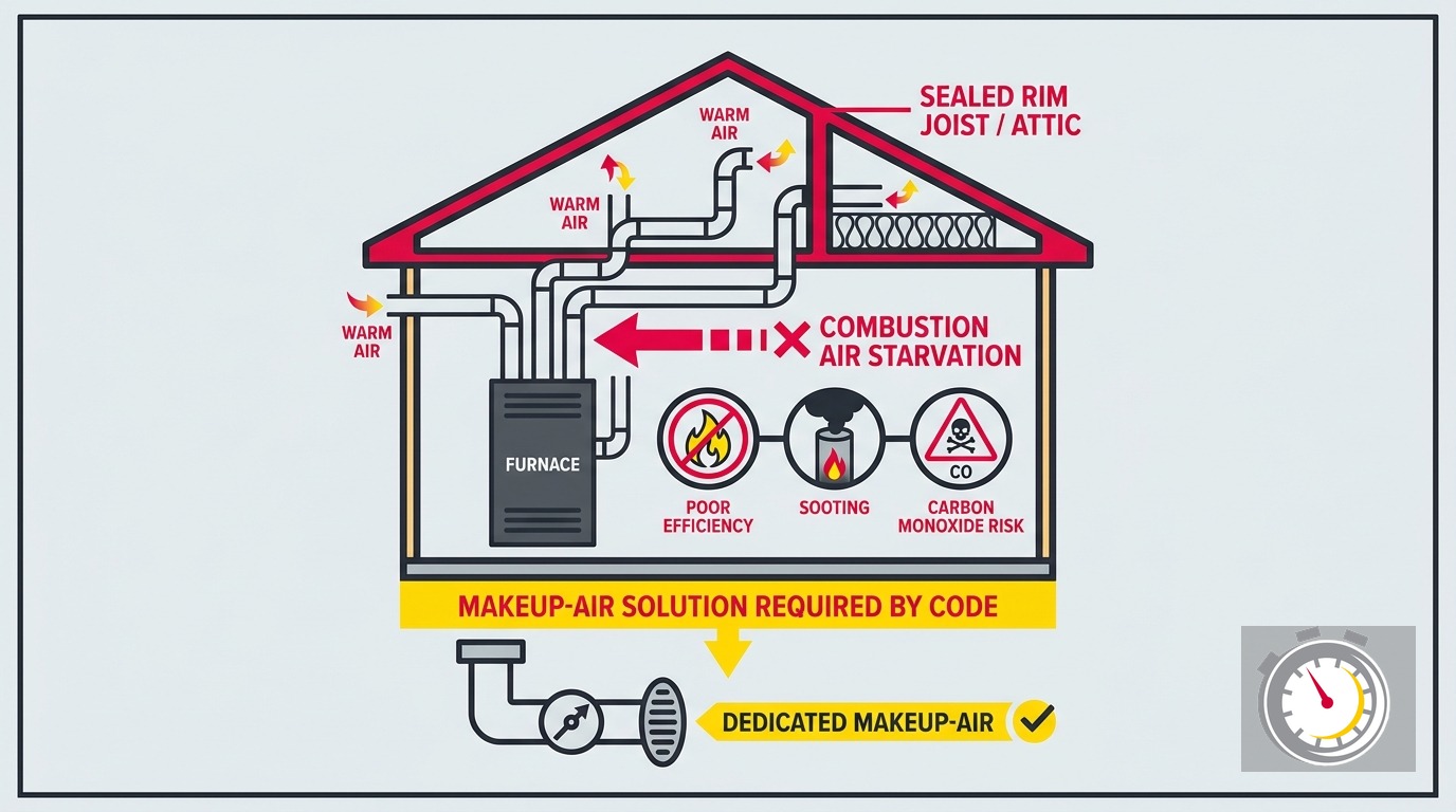 Spray Foam Insulation Combustion Air Problems in Minnesota
