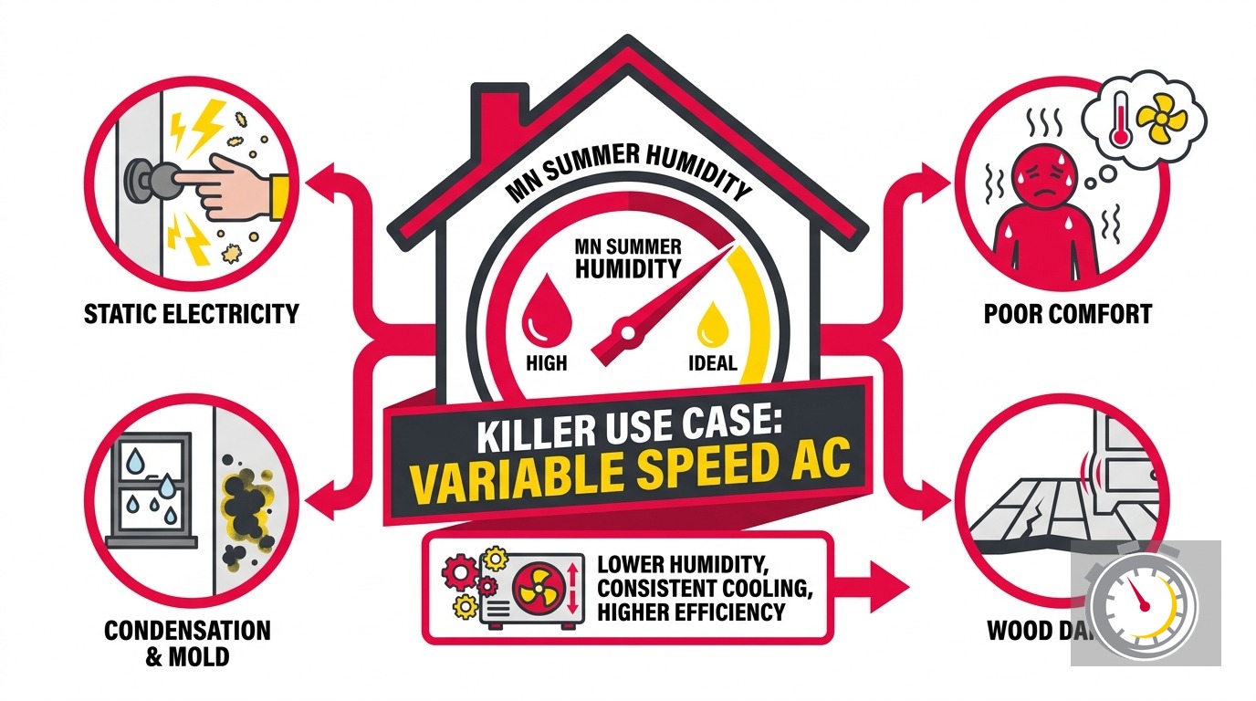 Variable Speed AC vs Single Stage: The MN Humidity Case
