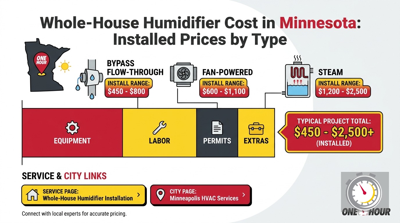 Whole-House Humidifier Cost in Minnesota: 2026 Guide