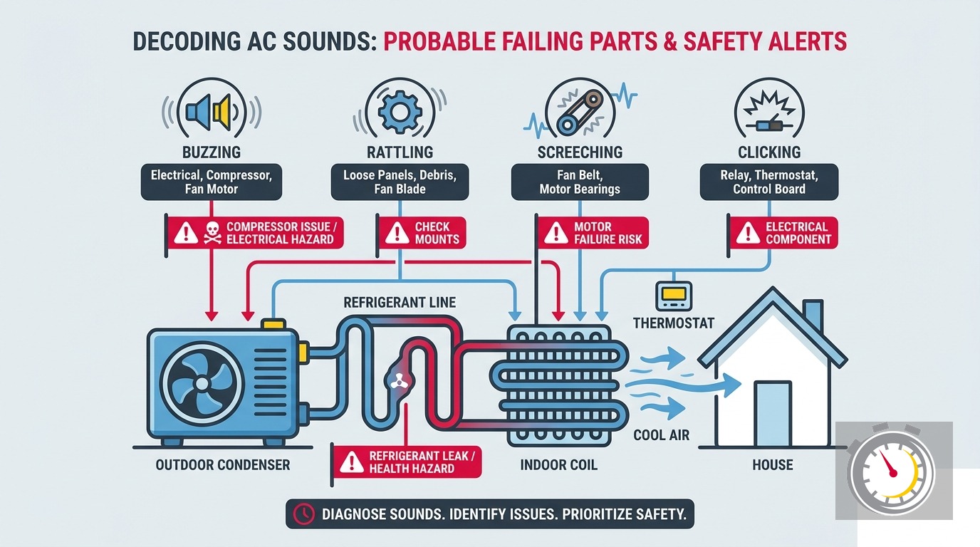 Loud AC Noises Meaning: What Each Sound Is Telling You